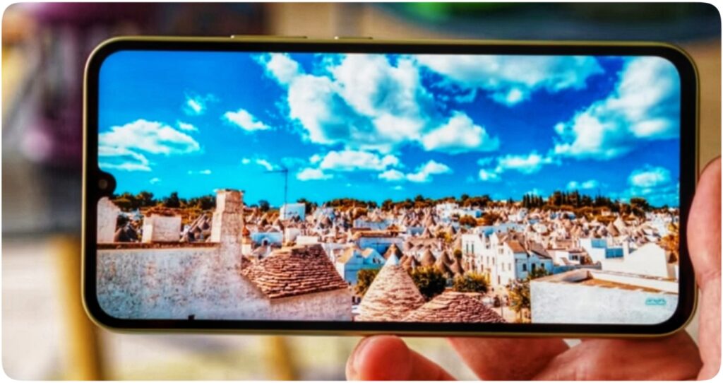 Display of Samsung Galaxy F15 5G