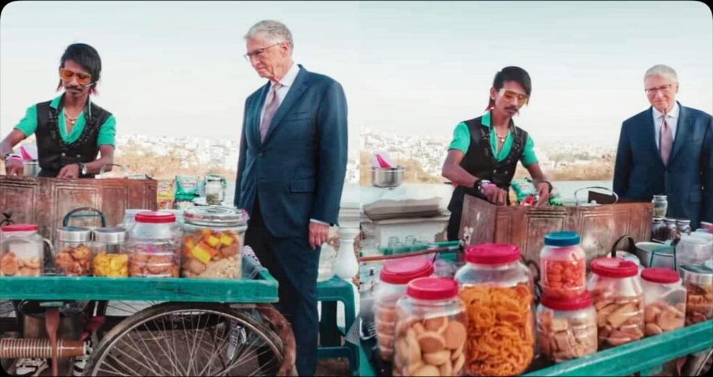 Bill Gates and Dolly Chaiwala